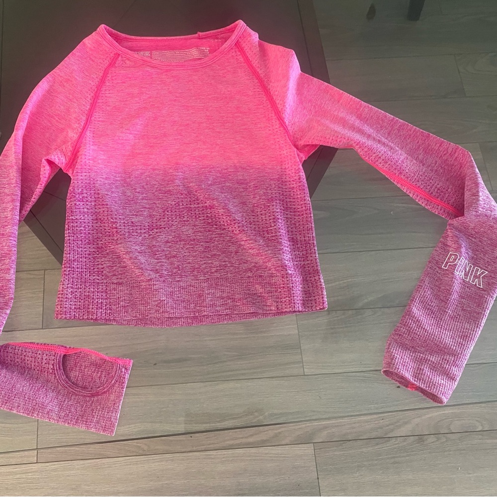 Pink seamless running top XS NWOT